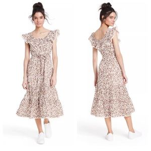 RIXO for Target brown white ruffle sleeves 4X